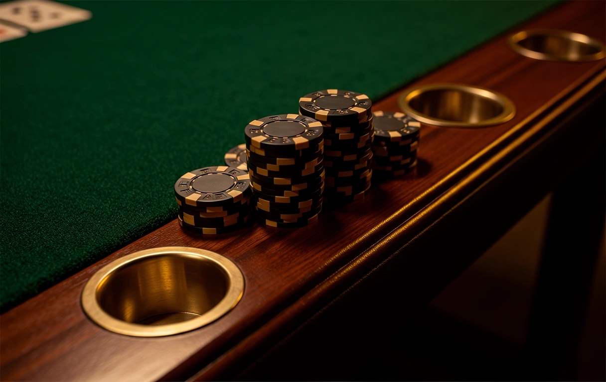 Premium Poker Table Close-up