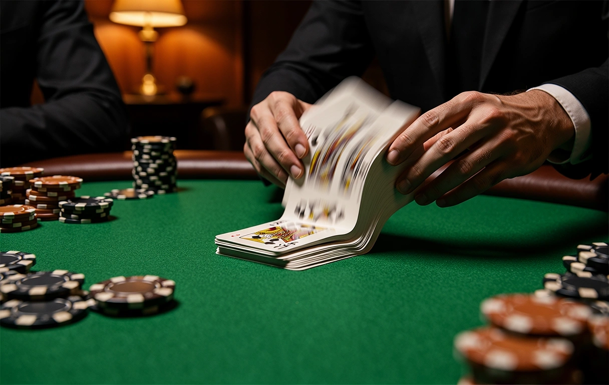 Dealing cards detail